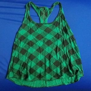 Green racerback tank
